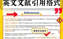参考文献英文字体格式有何规范？
