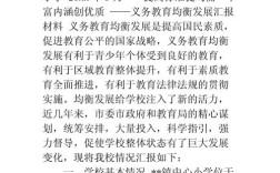 义务教育均衡发展的内涵，促进教育公平与质量提升的核心要义与实践路径