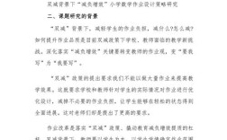小学小课题研究报告范例