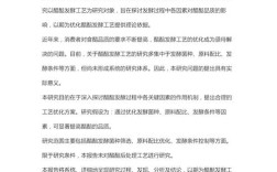 工艺研究类论文写作有何核心要点？