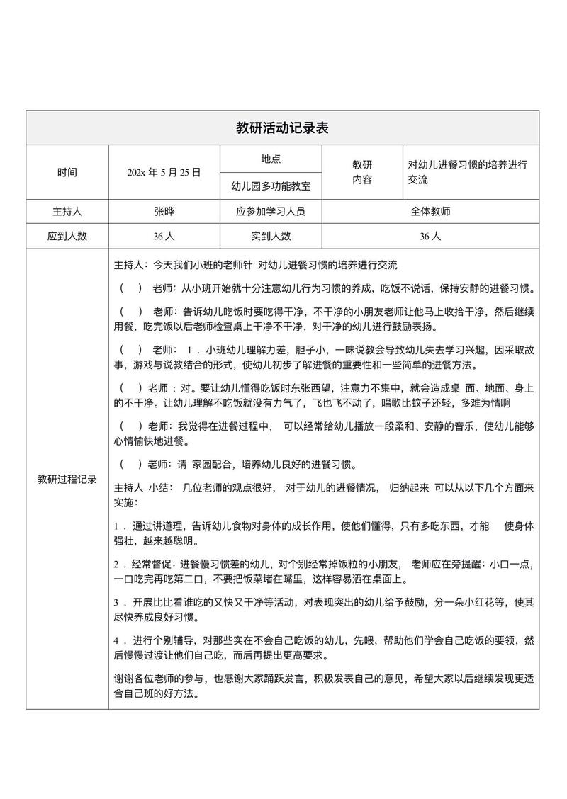 幼儿园教研活动记录如何有效提升教育质量？-图3