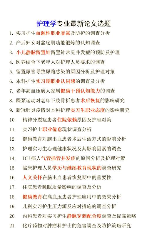 护理研究选题的核心原则,科学性、创新性、可行性、价值性与伦理性的实践指南-图1 护理研究选题的核心原则,科学性、创新性、可行性、价值性与伦理性的实践指南-图1