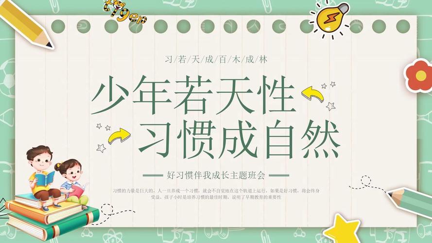 播撒习惯种子,培育成长力量——习惯教育主题班会PPT分享-图3 播撒习惯种子,培育成长力量——习惯教育主题班会PPT分享-图3