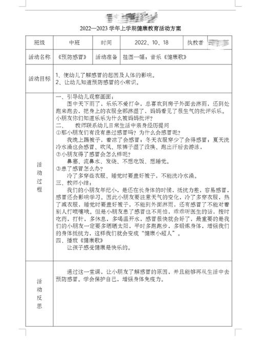 中班上期健康教育总结-图1