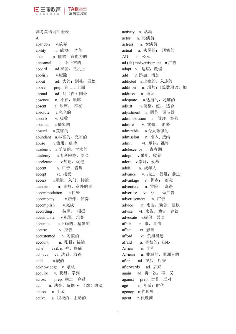 高中英语词汇参考文献有哪些推荐?-图1 高中英语词汇参考文献有哪些推荐?-图1